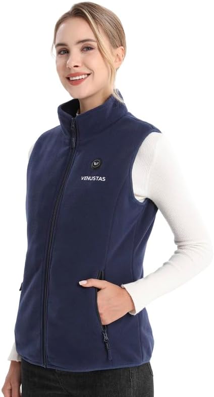 Venustas Women's Fleece Heated Vest with Battery, Lightweight Electric Heated Coat