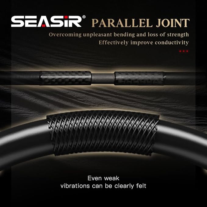 SEASIR Stream Fishing Rod, Ultralight Spinning Rod Travel Bait Casting Rod, 2 Piece, Fuji A O Ring Guide, Solid Wood Handle, 40T Carbon Fiber, Compact Fishing Pole for Saltwater Freshwater Trout Bass