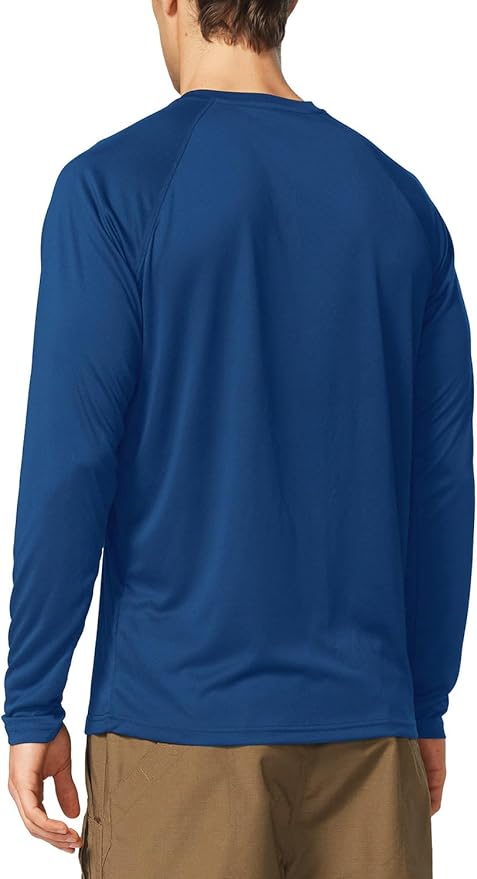 baleaf Men's Sun Protection Shirts UV SPF UPF 50+ Long Sleeve Rash Guard Fishing Running Quick Dry Lightweight