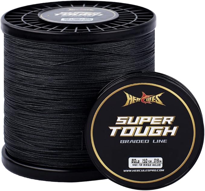 HERCULES Super Tough Braided Fishing Line 4 Strands / 8 Strands, 4lb - 160lb Braid Lines, 150/300/500/1000 Yards for Saltwater