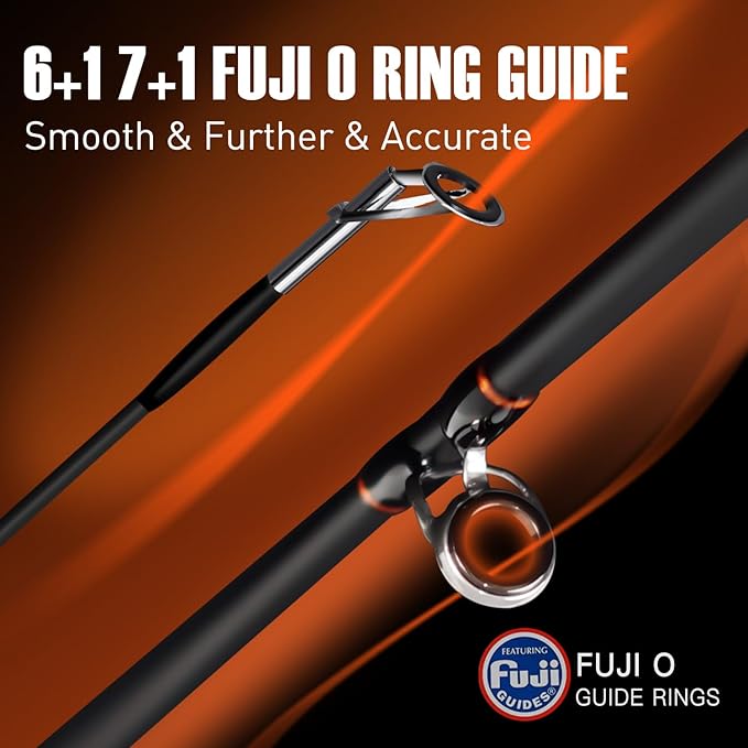 SEASIR Black Arrow Ultralight Fishing Rod, BFS Spinning Rod Bait Finesse Casting Rod, 2 Piece Baitcaster Rod, 36T Carbon Fiber, Fuji O Ring, Portable Travel Rod for Bass Saltwater Freshwater
