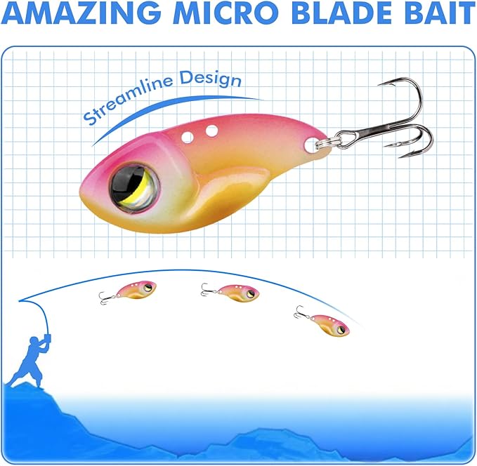 TRUSCEND Swimming or Jigging Fishing Spinners with Two-Way Spinning Spoons System, Rooster Tail Fishing Lures with Flash Copper Body & Blade, Freshwater and Saltwater Blade Bait for Bass Walleye Trout