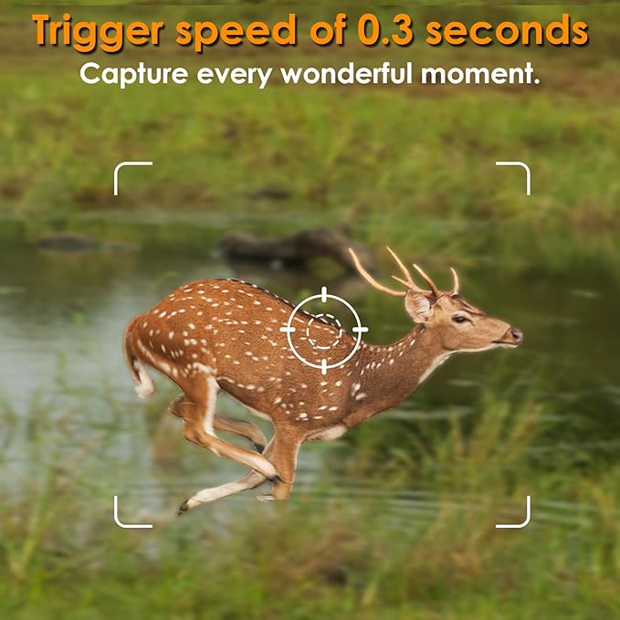 2-Pack Game & Trail Camera, 64MP 1296P H.264 MP4 Video Cam with 940nm No Glow Night Vision Motion Activated IP66 Waterproof for Outdoor Wildlife Monitoring, Yard Security, Animal Observation