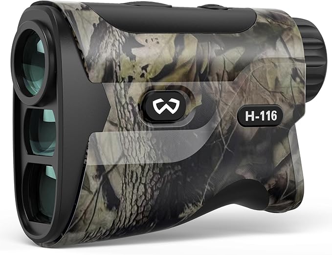 WOSPORTS Hunting Rangefinder, 1200-Yard/1500-Yard Range Finder for Hunter with Distance/Angle/Speed/Scan Multi Functional, 6X Magnification