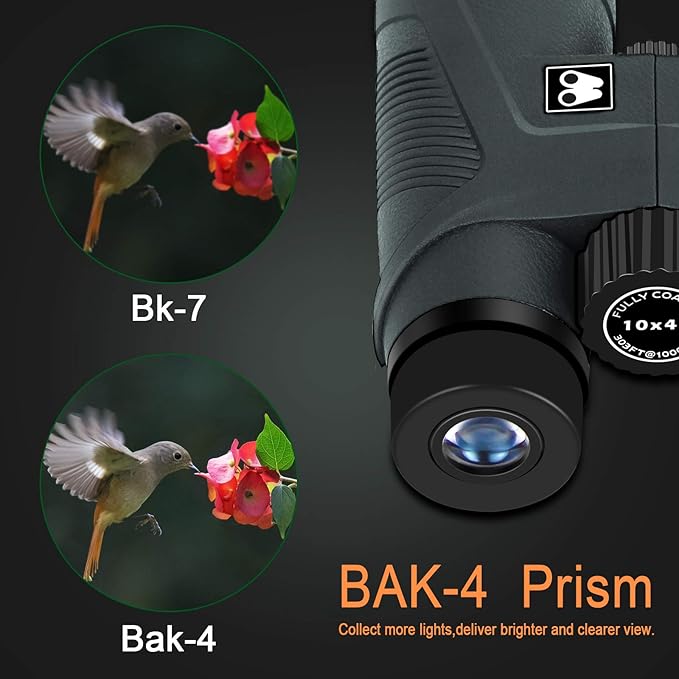 10x42 Binoculars for Adults with Smartphone Adapter, BAK4 Prism and FMC Lens, HD Professional Binoculars for Bird Watching Travel Hunting Wildlife Watching Outdoor Concerts Sports