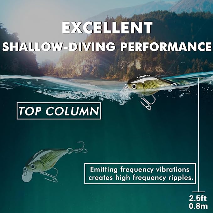 TRUSCEND Swimmax for Freshwater and Saltwater, Lifelike Fishing Lures for Bass Trout Crappie Walleye Pike Bluegill Salmon, Swimbait for Bass, Amazing Fishing Gear Gifts for Family