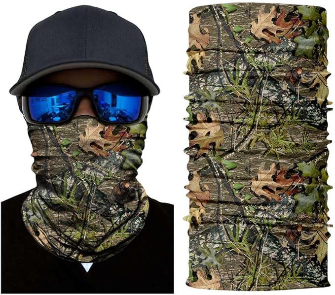 WTACTFUL 2-Pack Camouflage Face Mask Bandana for Men Women - Breathable, Seamless, Moisture Wicking & Versatile