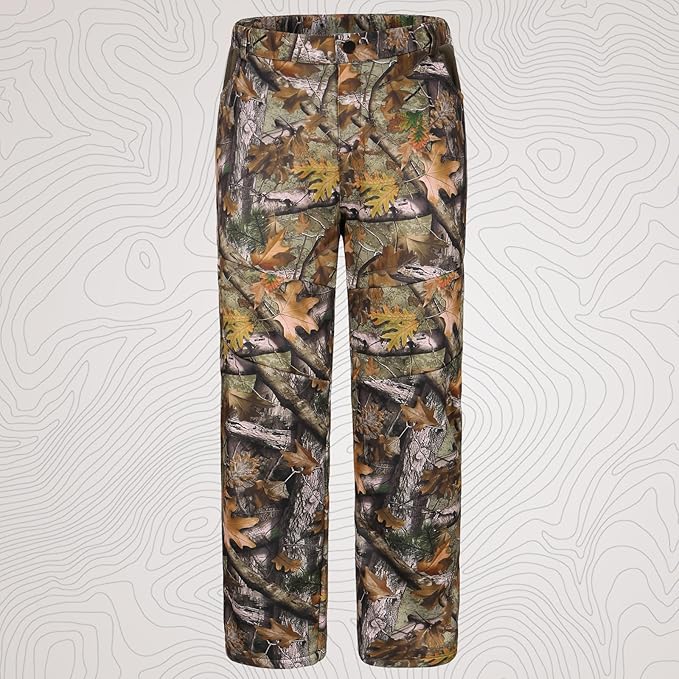 UIIHUNT Hunting Clothes for Men with Fleece Lining: Safety Strap Compatible Water Resistant Silent Hunting Jacket and Pants