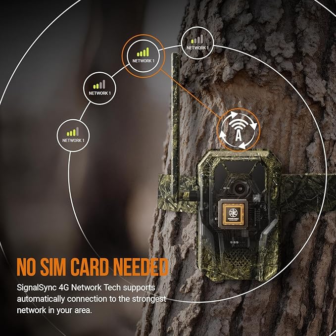 4G Cellular Trail Camera 2K Audible Video 0.3s Trigger 940nm No Glow IR Night Vision Hunting Essentials IP66 Instant Use with 32 GB Memory 13,000 mAh Battery Solar Panel Anti-Theft Tech