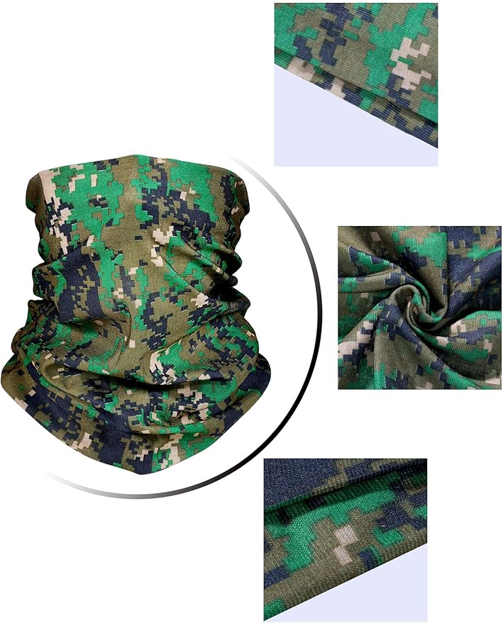 SATINIOR 10 Pieces Neck Gaiter Scarf Bandanas Balaclava Cooling Breathable Face Mask for Men Women Outdoor Sports