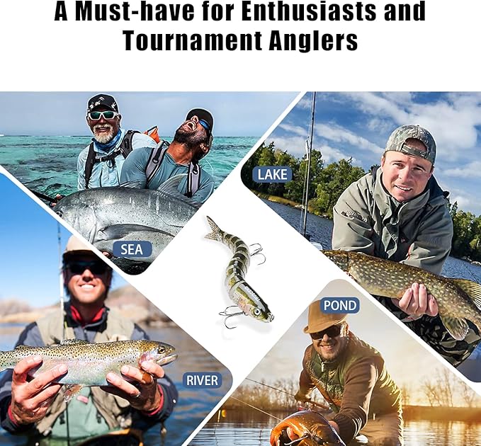 TRUSCEND Swimmax for Freshwater and Saltwater, Lifelike Fishing Lures for Bass Trout Crappie Walleye Pike Bluegill Salmon, Swimbait for Bass, Amazing Fishing Gear Gifts for Family