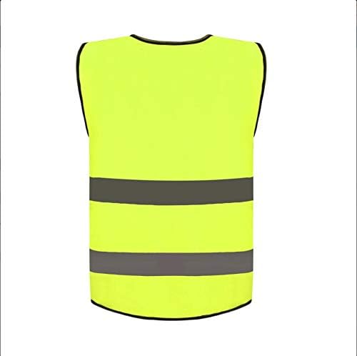 zojo High Visibility Kids Safety vests Adjustable Size, Ages:13+(10 Packs, Kids-L-Neon Yellow)