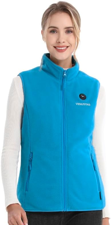Venustas Women's Fleece Heated Vest with Battery, Lightweight Electric Heated Coat