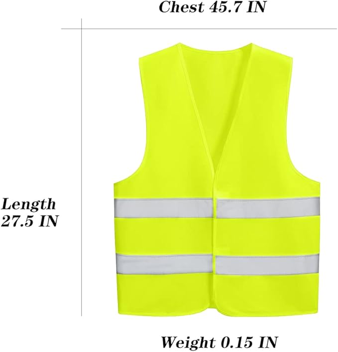 10 Pack Mount Marter Safety Reflective Vest for Outdoor Operator and Sportsmen