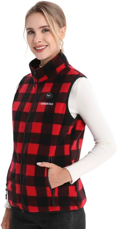 Venustas Women's Fleece Heated Vest with Battery, Lightweight Electric Heated Coat