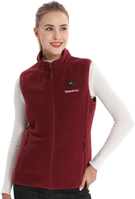 Venustas Women's Fleece Heated Vest with Battery, Lightweight Electric Heated Coat