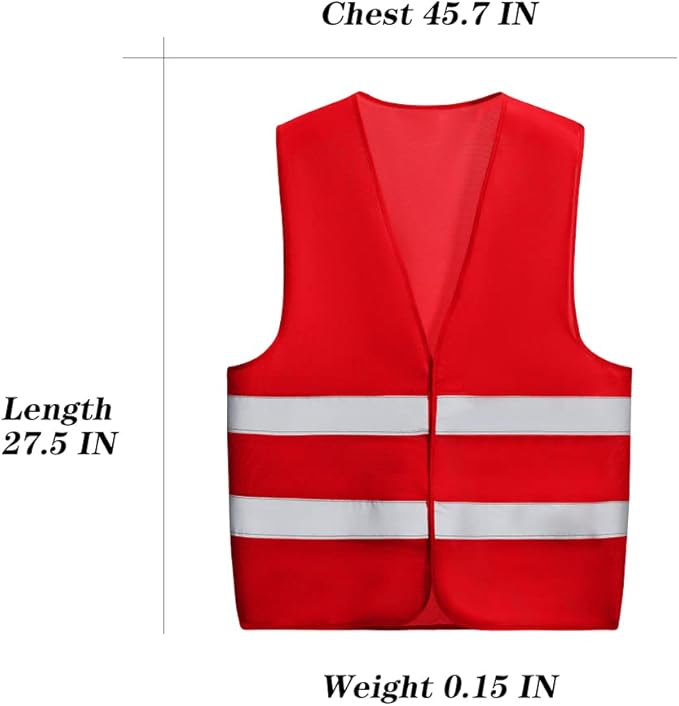 10 Pack Mount Marter Safety Reflective Vest for Outdoor Operator and Sportsmen