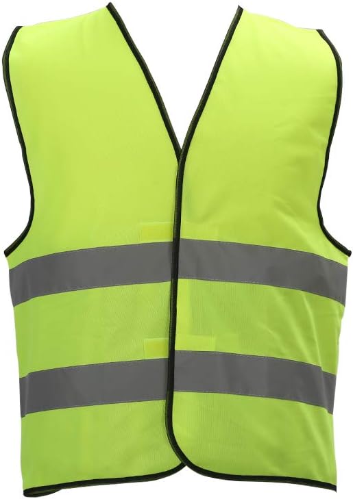zojo High Visibility Kids Safety vests Adjustable Size, Ages:13+(10 Packs, Kids-L-Neon Yellow)
