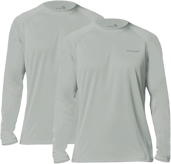 baleaf Men's Sun Protection Shirts UV SPF UPF 50+ Long Sleeve Rash Guard Fishing Running Quick Dry Lightweight