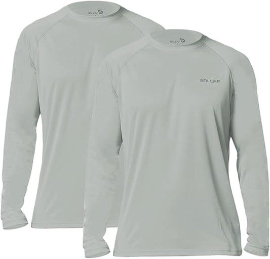 baleaf Men's Sun Protection Shirts UV SPF UPF 50+ Long Sleeve Rash Guard Fishing Running Quick Dry Lightweight