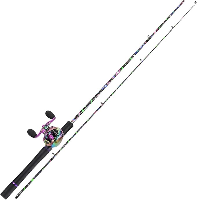 Sougayilang Fishing Rod and Reel Combo, Baitcasting/Spinning Combo, IM7 Graphite Blank Rods with EVA Handle