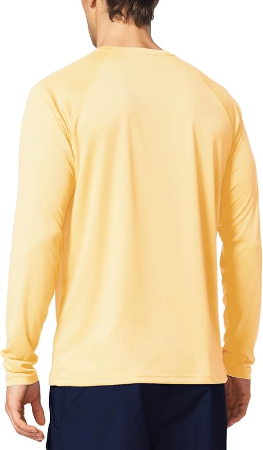 baleaf Men's Sun Protection Shirts UV SPF UPF 50+ Long Sleeve Rash Guard Fishing Running Quick Dry Lightweight