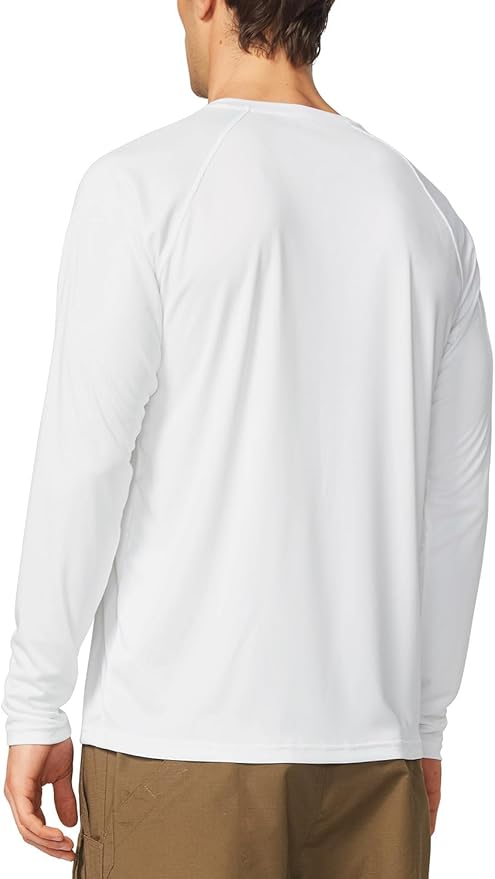 baleaf Men's Sun Protection Shirts UV SPF UPF 50+ Long Sleeve Rash Guard Fishing Running Quick Dry Lightweight