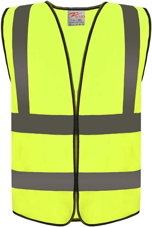 zojo High Visibility Reflective Vests,Adjustable Size,Lightweight Mesh Fabric, Wholesale Safety Vest for Outdoor Works