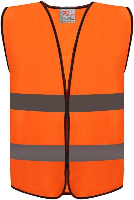 zojo High Visibility Safety Vests,10Pcs,Adjustable Size,Lightweight Mesh Fabric, Fits for Men and Women
