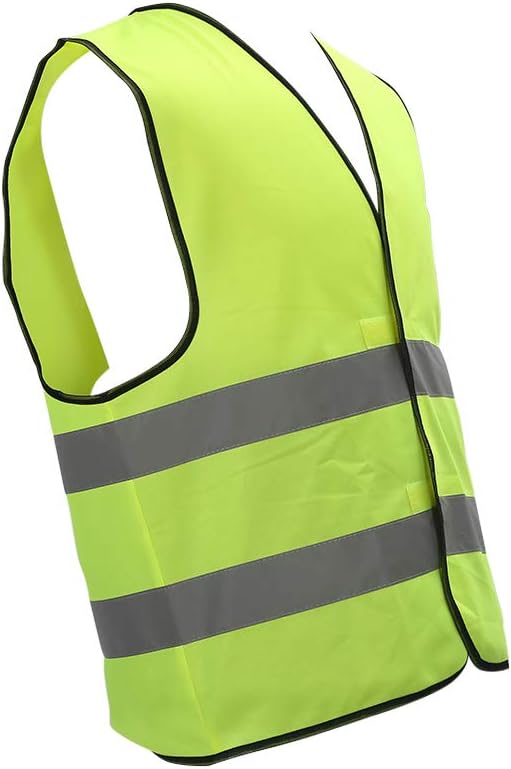 zojo High Visibility Kids Safety vests Adjustable Size, Ages:13+(10 Packs, Kids-L-Neon Yellow)