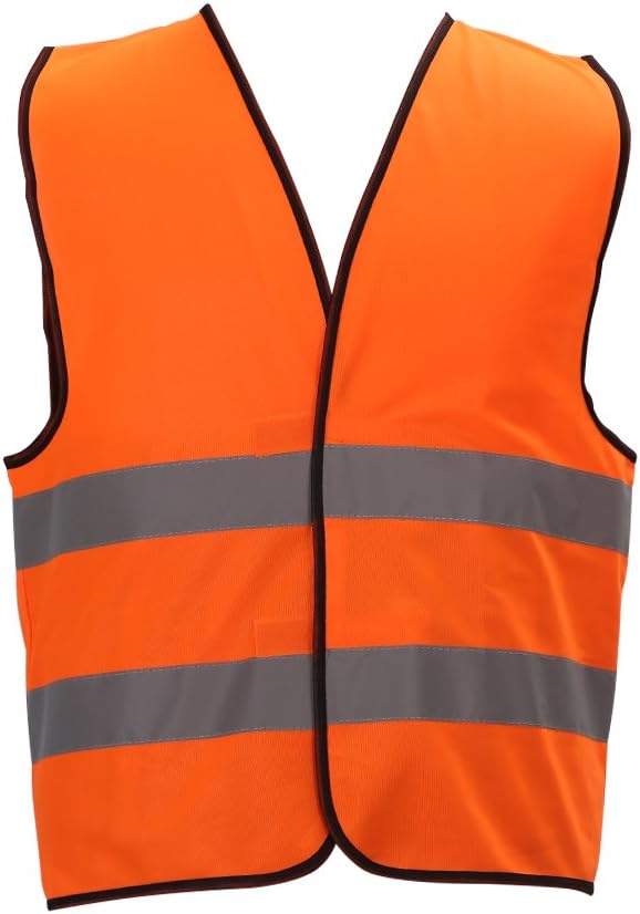 zojo High Visibility Kids Safety vests Adjustable Size, Ages:13+ (10 Pack, Kids-L-Neon Orange)