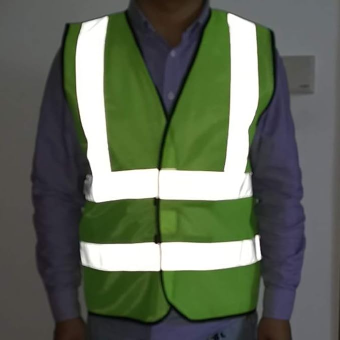 zojo Normal Visibility Safety Vests, 12 Packs,Adjustable Size,Thin & Lightweight Fabric, Wholesale Safety Vest for Outdoor Works, Cycling, Jogging, Walking,Sports (Neon Yellow Thin Version)