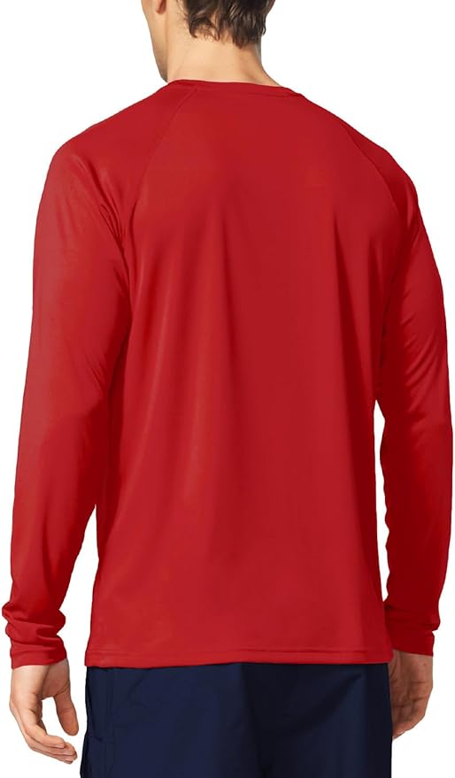 baleaf Men's Sun Protection Shirts UV SPF UPF 50+ Long Sleeve Rash Guard Fishing Running Quick Dry Lightweight