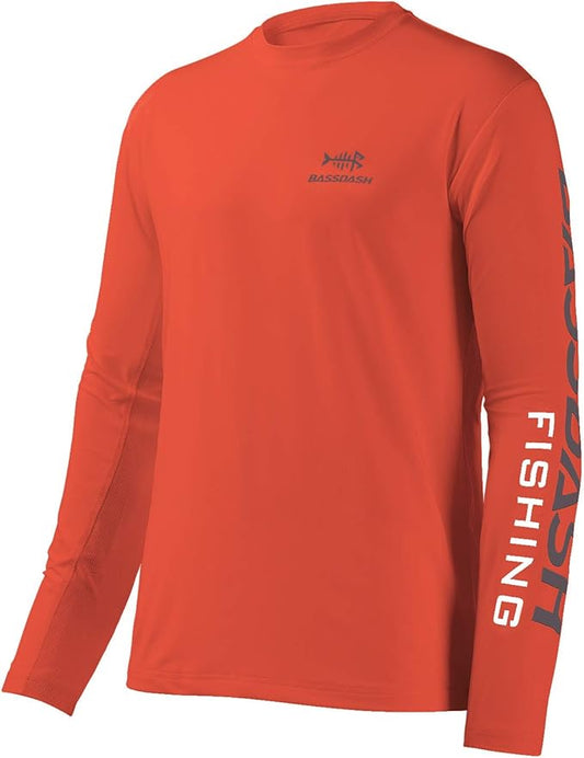 BASSDASH Fishing T Shirts for Men UV Sun Protection UPF 50+ Long Sleeve Tee T-Shirt