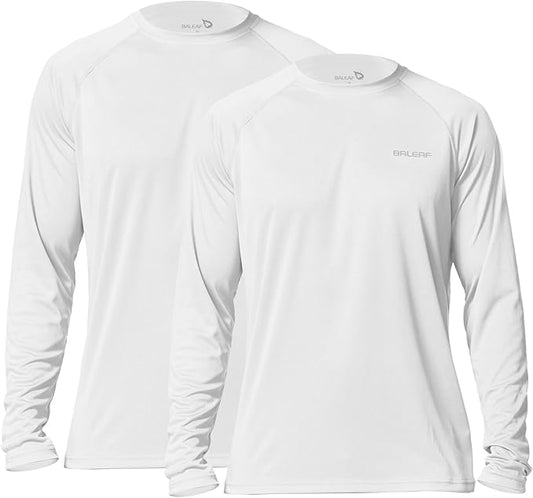 baleaf Men's Sun Protection Shirts UV SPF UPF 50+ Long Sleeve Rash Guard Fishing Running Quick Dry Lightweight