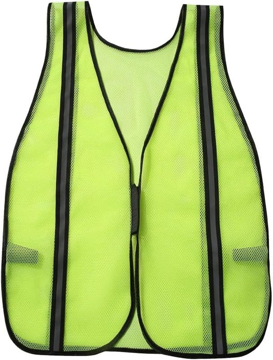 SIFE 1 Pack High Visibility Reflective Safety Vest,Made from Breathable and Neon Yellow Mesh Fabric,light weight for Man and Woman(Yellow-Black, 1 pack)