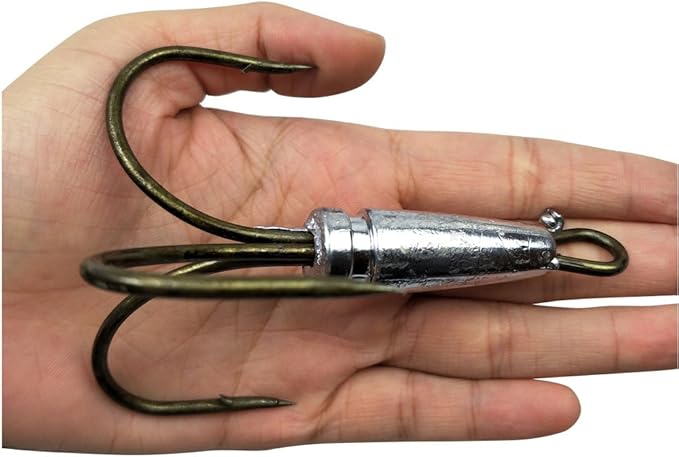 Snagging Hooks Snagging Weighted Treble Hooks 2pcs/Pack Fishing Hooks 5 Sizes 0.7oz 1.1oz 1.6oz 2.1oz 2.8oz