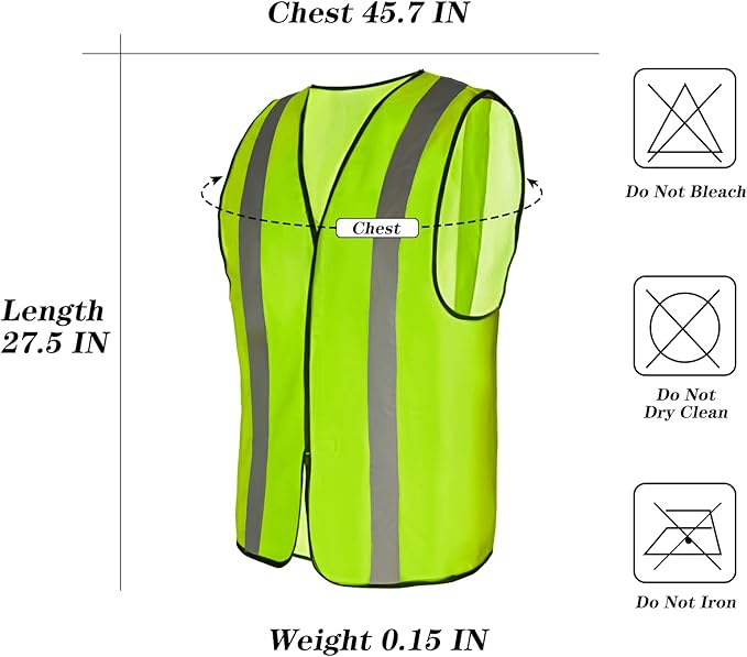 10 Pack Mount Marter Safety Reflective Vest for Outdoor Operator and Sportsmen