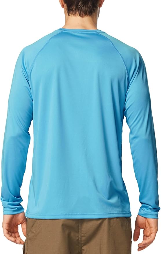 baleaf Men's Sun Protection Shirts UV SPF UPF 50+ Long Sleeve Rash Guard Fishing Running Quick Dry Lightweight