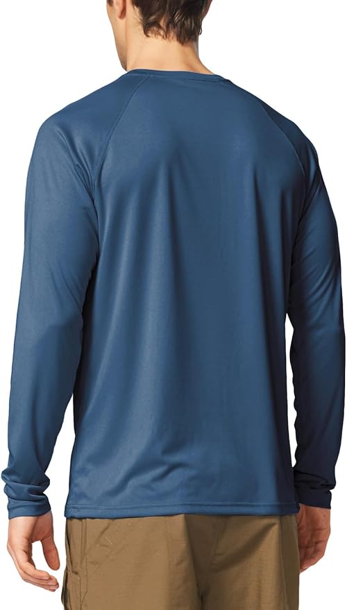 baleaf Men's Sun Protection Shirts UV SPF UPF 50+ Long Sleeve Rash Guard Fishing Running Quick Dry Lightweight