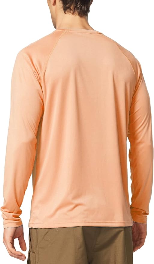 baleaf Men's Sun Protection Shirts UV SPF UPF 50+ Long Sleeve Rash Guard Fishing Running Quick Dry Lightweight