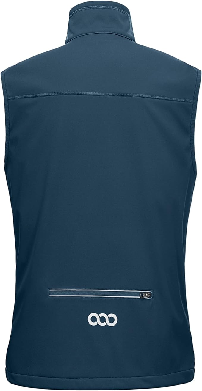 33,000ft Men's Windproof Lightweight Golf Vest Outerwear with Pockets, Softshell Sleeveless Jacket for Running Hiking Sports