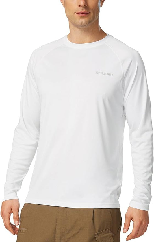 baleaf Men's Sun Protection Shirts UV SPF UPF 50+ Long Sleeve Rash Guard Fishing Running Quick Dry Lightweight