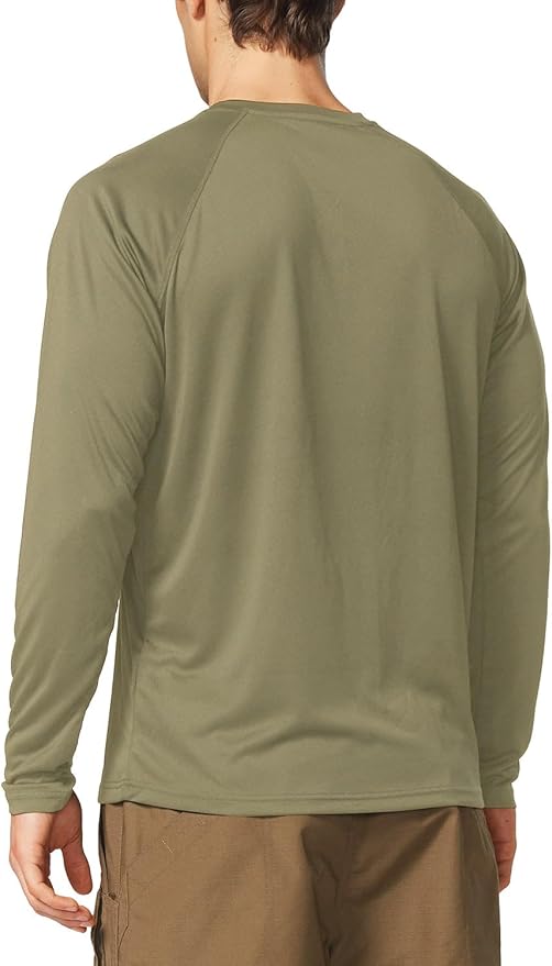 baleaf Men's Sun Protection Shirts UV SPF UPF 50+ Long Sleeve Rash Guard Fishing Running Quick Dry Lightweight