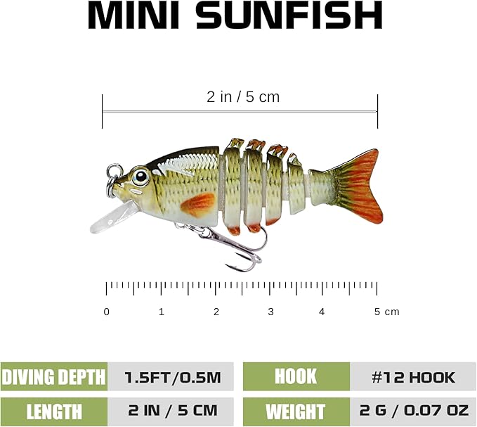 TRUSCEND Easy Catch Swimmax, Magic Noisy Turbulent Wiggling and Vibrating Actions for More Bites, Segmented Swimbait Jointed by Dyneema Strongest Fiber, Lifelike Fishing Lures for Relax Family Fishing