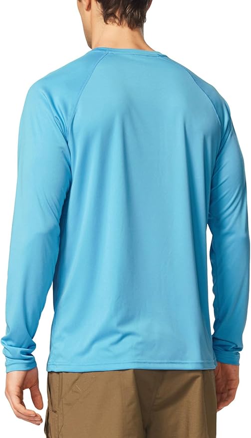 baleaf Men's Sun Protection Shirts UV SPF UPF 50+ Long Sleeve Rash Guard Fishing Running Quick Dry Lightweight