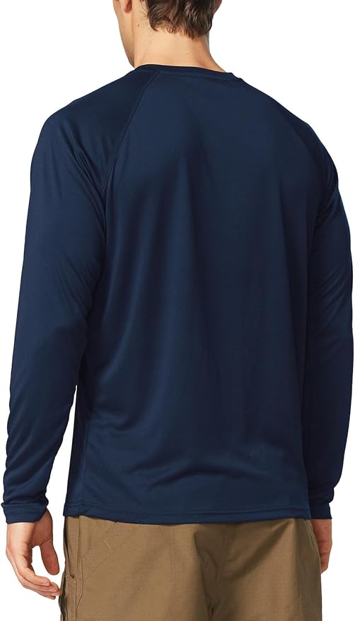 baleaf Men's Sun Protection Shirts UV SPF UPF 50+ Long Sleeve Rash Guard Fishing Running Quick Dry Lightweight