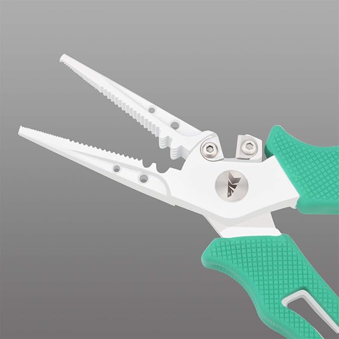 KastKing Cutthroat 7 inch Fishing Split Ring Pliers, 420 Stainless Steel Fishing Tools, Saltwater Resistant Fishing Gear, Tungsten Carbide Cutters