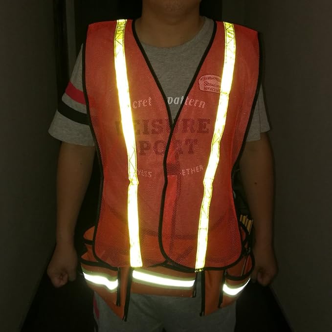 zojo High Visibility Safety Vests,Adjustable Size,Lightweight, Wholesale Reflective Vest for Outdoor Works, Cycling