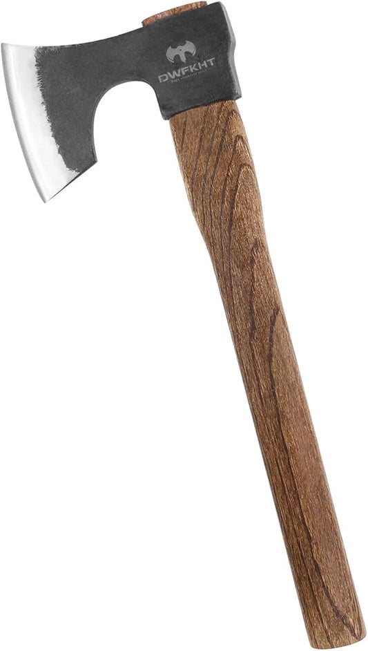 16.5" Throwing Axe, Throwing Hatchet with 1065 High Carbon Steel & Beech Wood Handle, Perfect for Axe Throwing Games, Competition and Recreation, Ideal Gift for Men (Black)